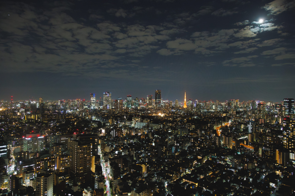 恵比寿ガーデンプレイスから望める夜景。
